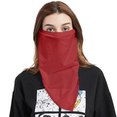 Color Firebrick Face Covering Bandana (triangle) by Kultjers