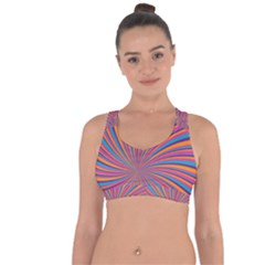 Psychedelic Groovy Pattern 2 Cross String Back Sports Bra