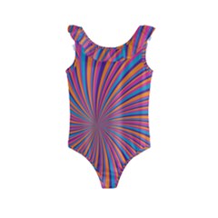 Psychedelic Groovy Pattern 2 Kids  Frill Swimsuit