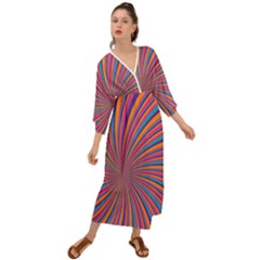 Psychedelic Groovy Pattern 2 Grecian Style  Maxi Dress