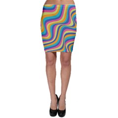 Psychedelic Groocy Pattern Bodycon Skirt by designsbymallika
