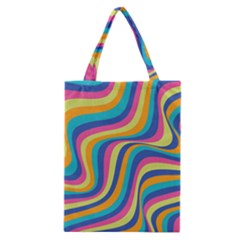 Psychedelic Groocy Pattern Classic Tote Bag by designsbymallika