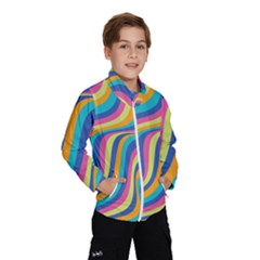 Psychedelic Groocy Pattern Kids  Windbreaker by designsbymallika