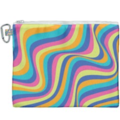 Psychedelic Groocy Pattern Canvas Cosmetic Bag (xxxl) by designsbymallika