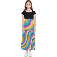 Psychedelic Groocy Pattern Kids  Skirt by designsbymallika