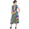 Psychedelic Groocy Pattern Round Neck Boho Dress View2