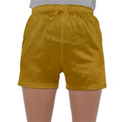 Color Dark Goldenrod Sleepwear Shorts by Kultjers