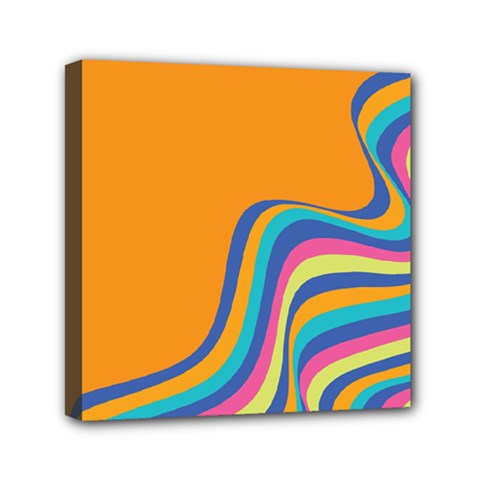 Psychedelic-groovy-pattern Mini Canvas 6  X 6  (stretched) by designsbymallika