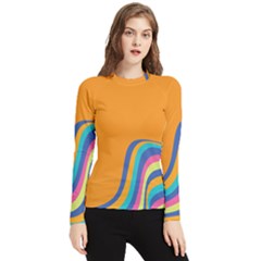 Psychedelic-groovy-pattern Women s Long Sleeve Rash Guard by designsbymallika