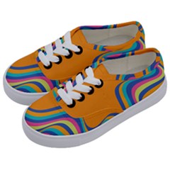 Psychedelic-groovy-pattern Kids  Classic Low Top Sneakers by designsbymallika