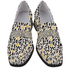 Alphabets Love Women s Chunky Heel Loafers by designsbymallika