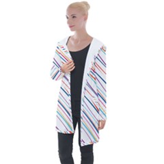 Beautiful Stripes Longline Hooded Cardigan