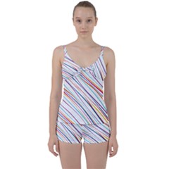 Beautiful Stripes Tie Front Two Piece Tankini by designsbymallika