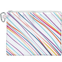 Beautiful Stripes Canvas Cosmetic Bag (xxxl) by designsbymallika