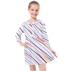 Beautiful Stripes Kids  Quarter Sleeve Shirt Dress by designsbymallika