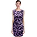 Pattern Leopard Purple Fur Sleeveless Velvet Midi Dress View1