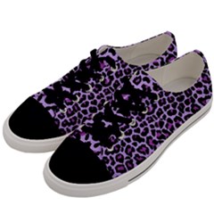 Pattern Leopard Purple Fur Men s Low Top Canvas Sneakers by JustToWear