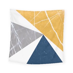 Abstrait Triangles Jaune/bleu/gris Square Tapestry (small)