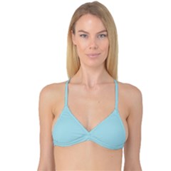 Color Powder Blue Reversible Tri Bikini Top