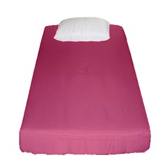 Color Pale Violet Red Fitted Sheet (Single Size)