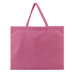 Color Pale Violet Red Zipper Large Tote Bag