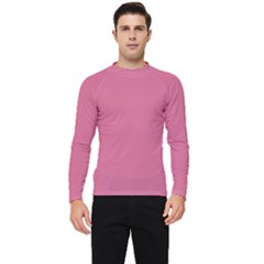 Color Pale Violet Red Men s Long Sleeve Rash Guard