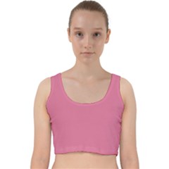 Color Pale Violet Red Velvet Racer Back Crop Top