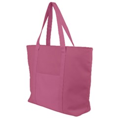 Color Pale Violet Red Zip Up Canvas Bag