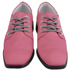 Color Pale Violet Red Women Heeled Oxford Shoes
