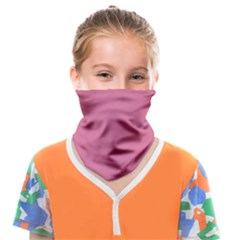 Color Pale Violet Red Face Covering Bandana (Kids)