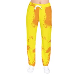 Textureorangejaune Women Velvet Drawstring Pants by kcreatif