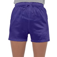 Color Dark Slate Blue Sleepwear Shorts by Kultjers