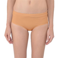 Color Sandy Brown Mid-waist Bikini Bottoms