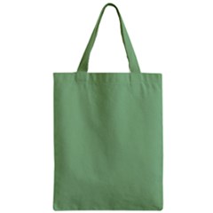 Color Dark Sea Green Zipper Classic Tote Bag by Kultjers