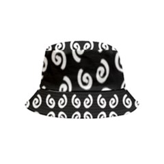 Abstrait Spirale Blanc/noir Inside Out Bucket Hat (kids) by kcreatif