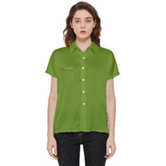 Color Olive Drab Short Sleeve Pocket Shirt by Kultjers