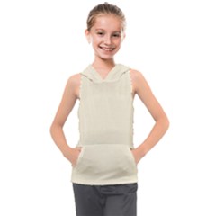 Color Cornsilk Kids  Sleeveless Hoodie by Kultjers