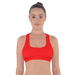 Color Candy Apple Red Cross Back Sports Bra