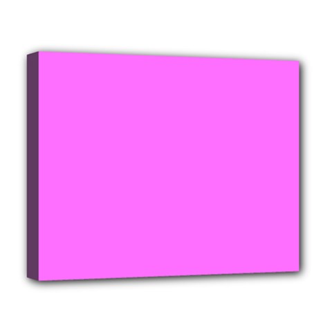 Color Ultra Pink Deluxe Canvas 20  X 16  (stretched) by Kultjers