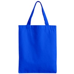 Color Deep Electric Blue Zipper Classic Tote Bag