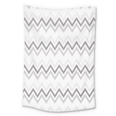 Chevrons Gris/blanc Large Tapestry