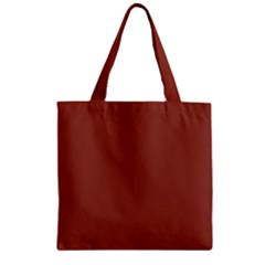 Color Chestnut Zipper Grocery Tote Bag by Kultjers