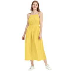 Color Mustard Boho Sleeveless Summer Dress by Kultjers
