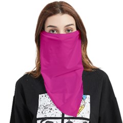 Color Barbie Pink Face Covering Bandana (triangle)