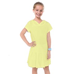 Color Canary Yellow Kids  Drop Waist Dress by Kultjers