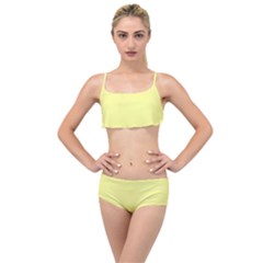 Color Canary Yellow Layered Top Bikini Set by Kultjers