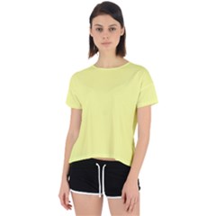 Color Canary Yellow Open Back Sport Tee by Kultjers