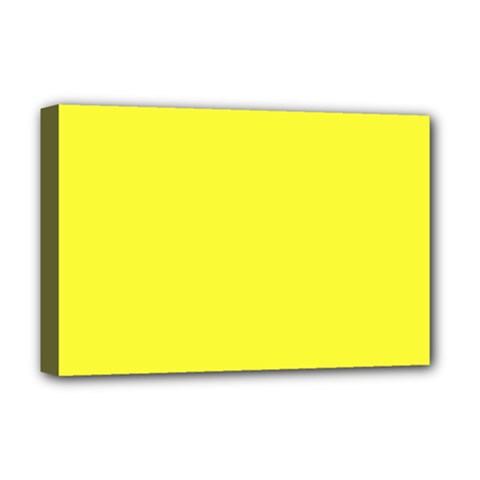 Color Maximum Yellow Deluxe Canvas 18  X 12  (stretched) by Kultjers