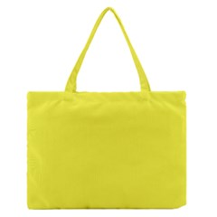 Color Maximum Yellow Zipper Medium Tote Bag by Kultjers