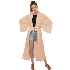 Color Apricot Maxi Kimono